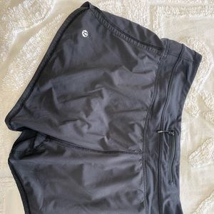 Size 12 black lululemon shorts